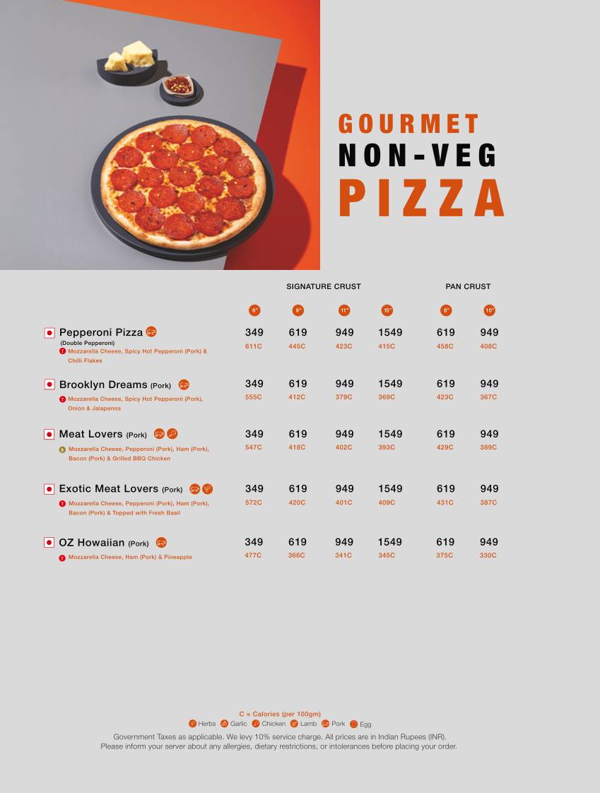 Tossin Pizza Green Park Best Pizza Places in Delhi menu