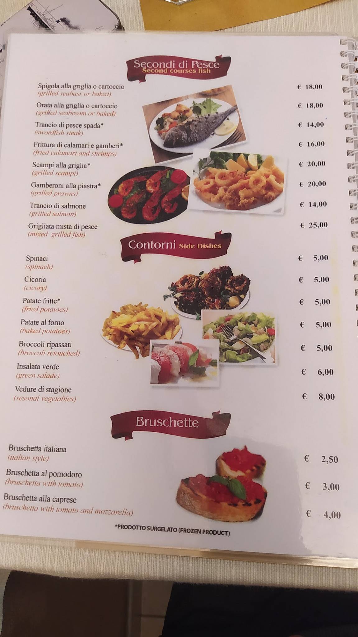 Menu di Vacanza Cucina typical romana 