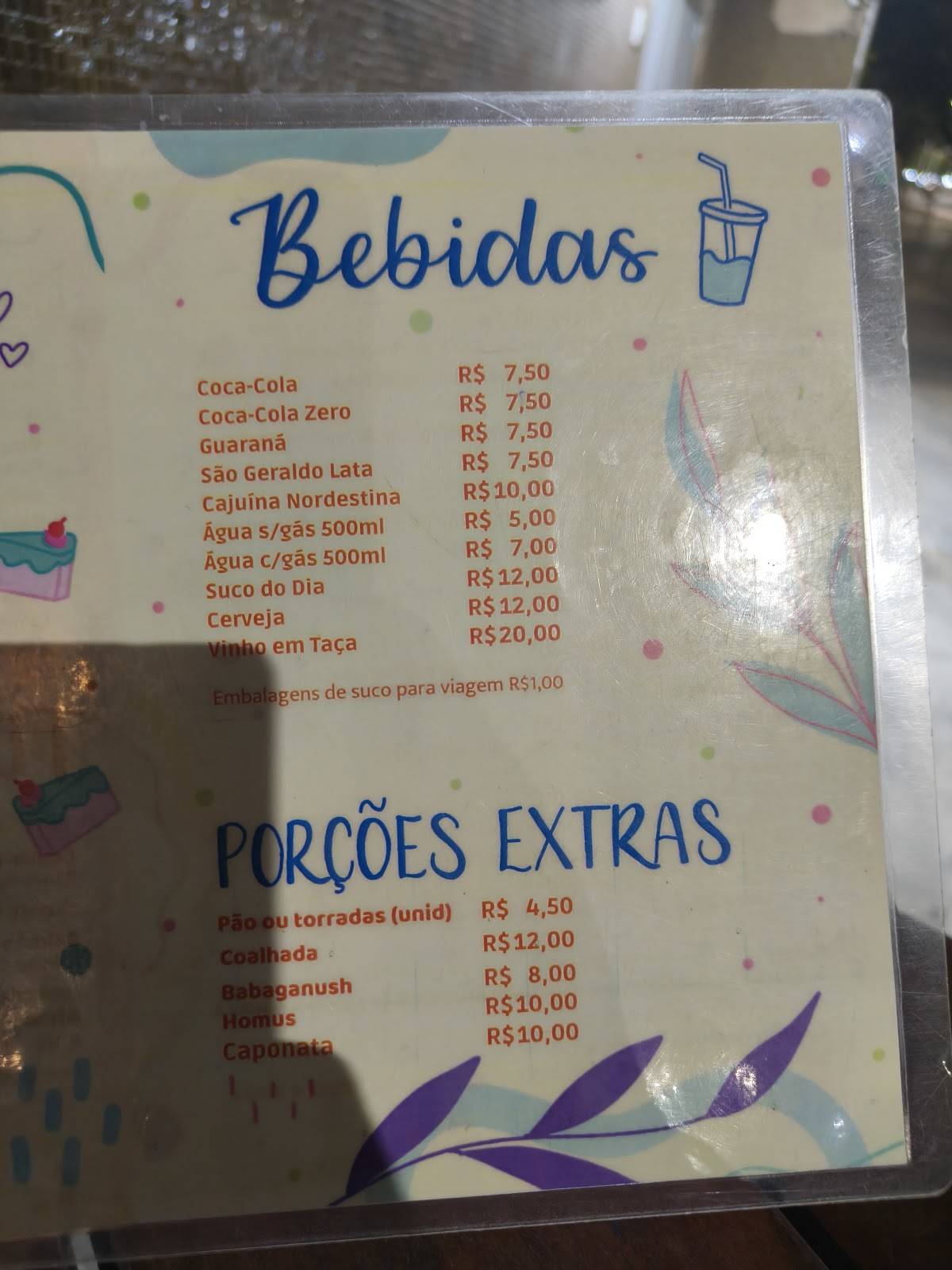 Ventana cardápio