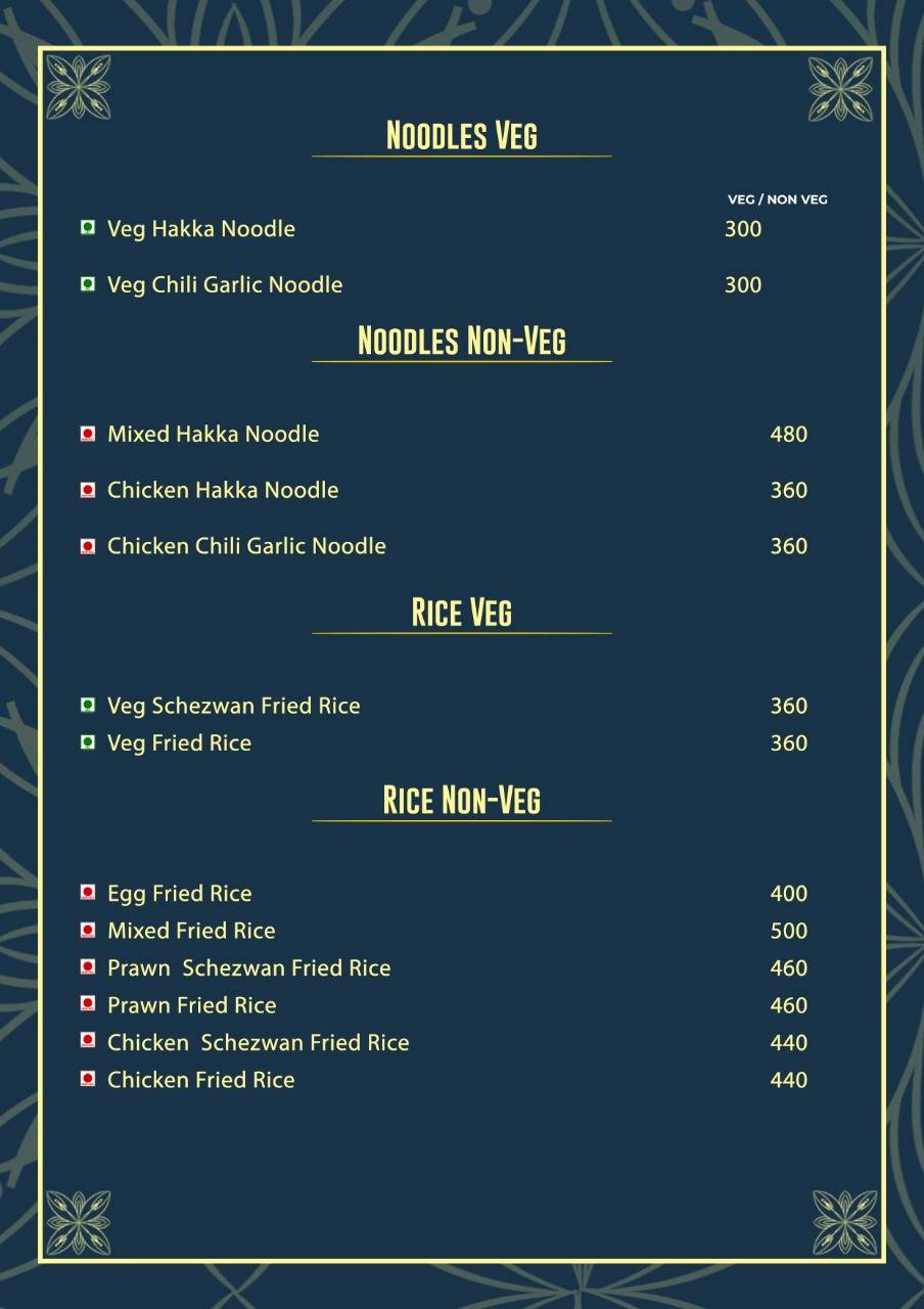 Wafira menu