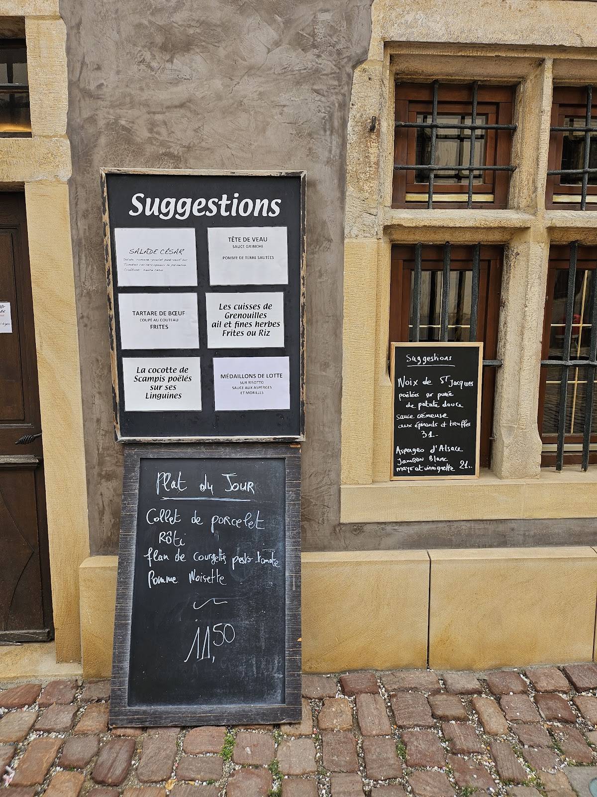 Menu de Restaurant à la Grappe