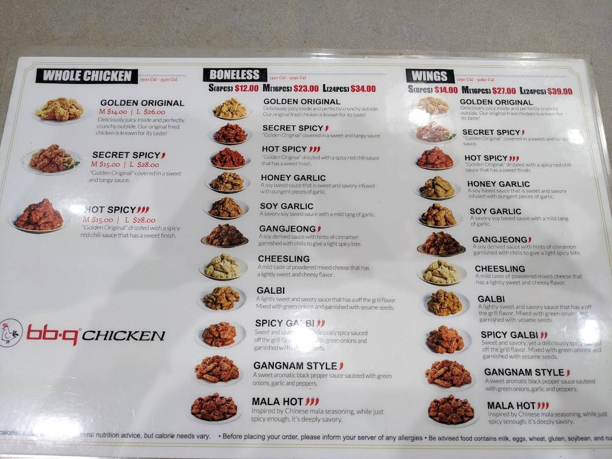 Menu At Bb Q Chicken East Colonial Restaurant Orlando