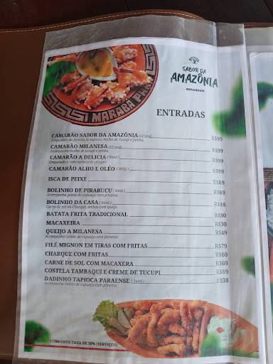 Restaurante Sabor da Amazônia cardápio