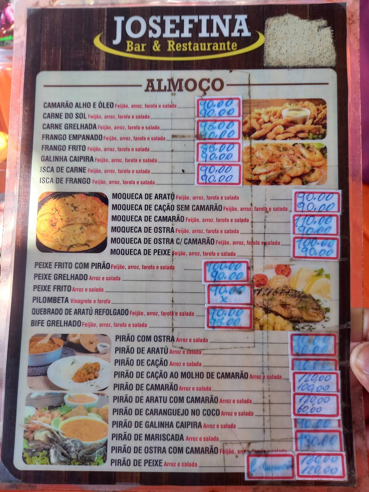 Restaurante da Josefina cardápio