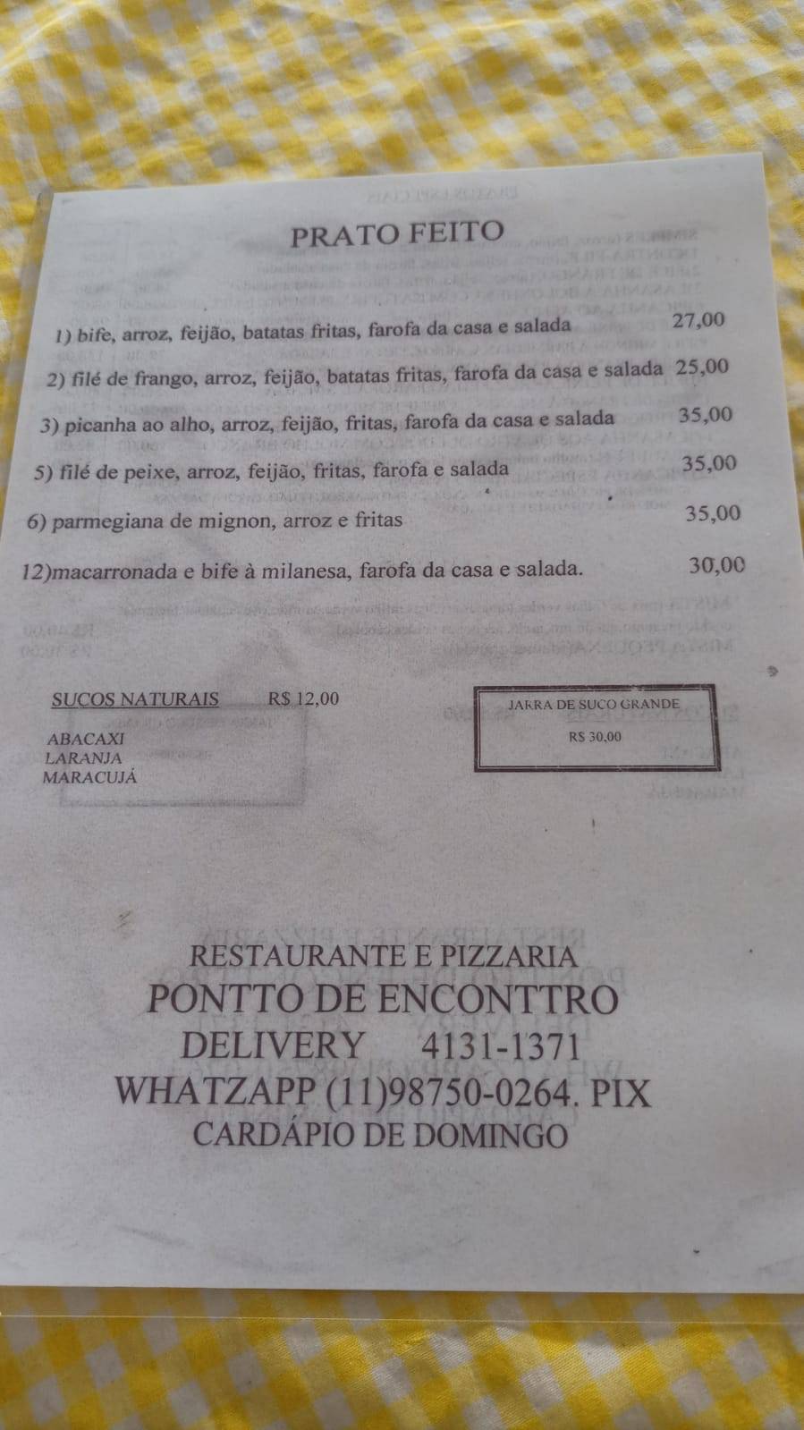 Restaurante e Pizzaria Di Critelli cardápio