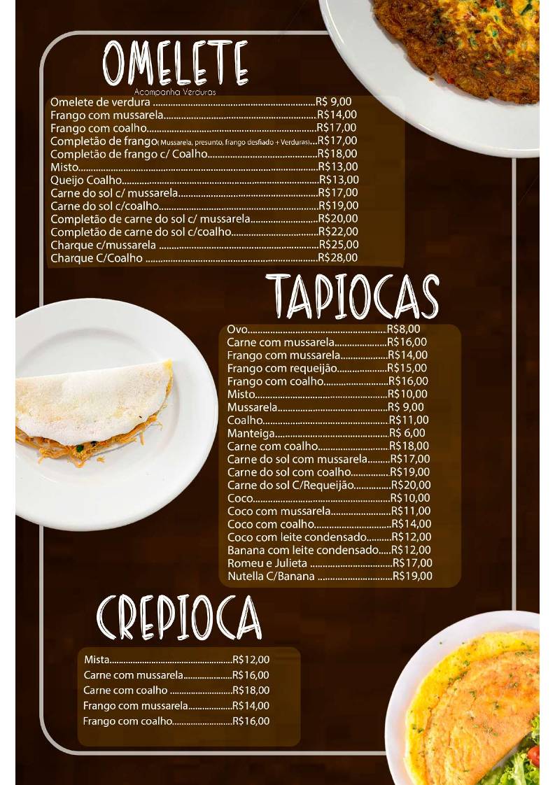 Restaurante e Pizzaria Doce Café cardápio