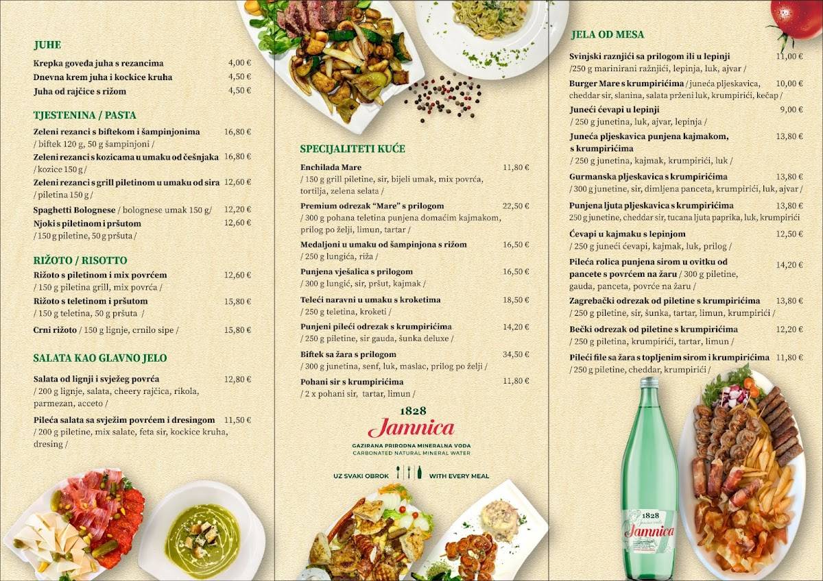 Menu di Restoran Mare 