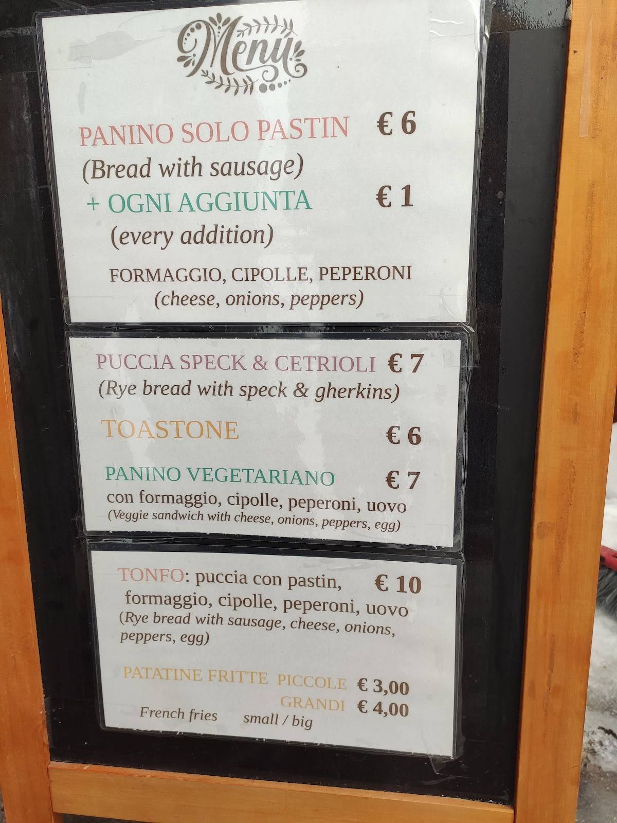 Menu di Rifugio Laresei 