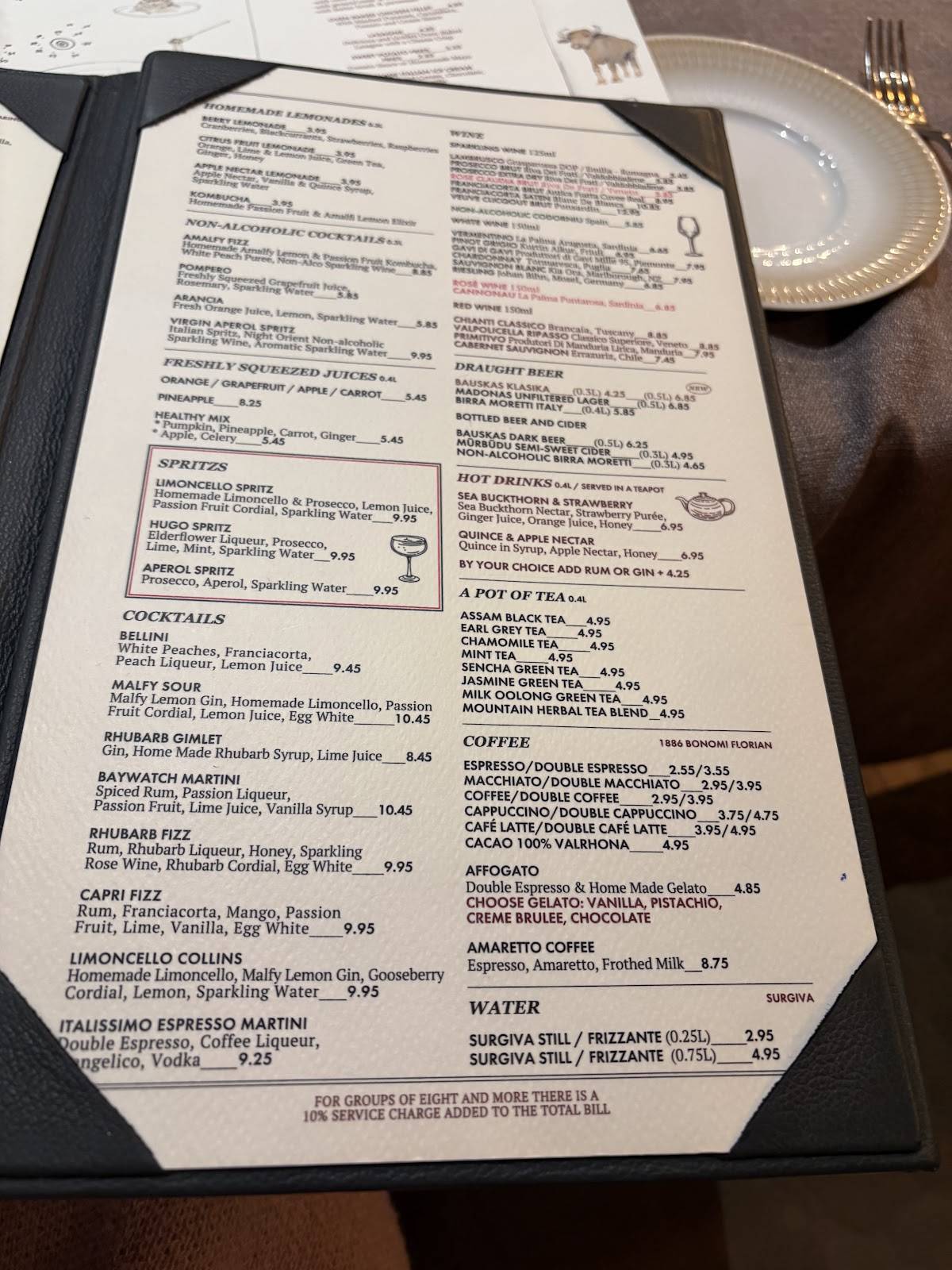 Menu de Italissimo