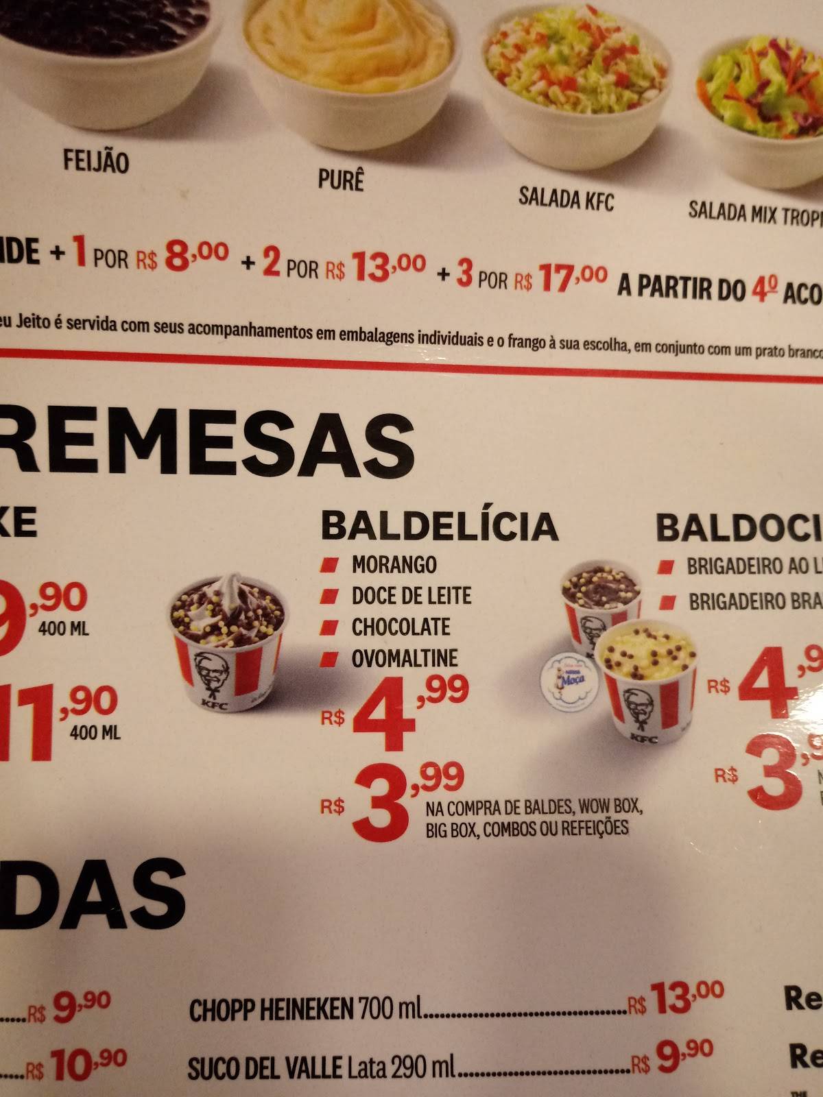 Burger King cardápio
