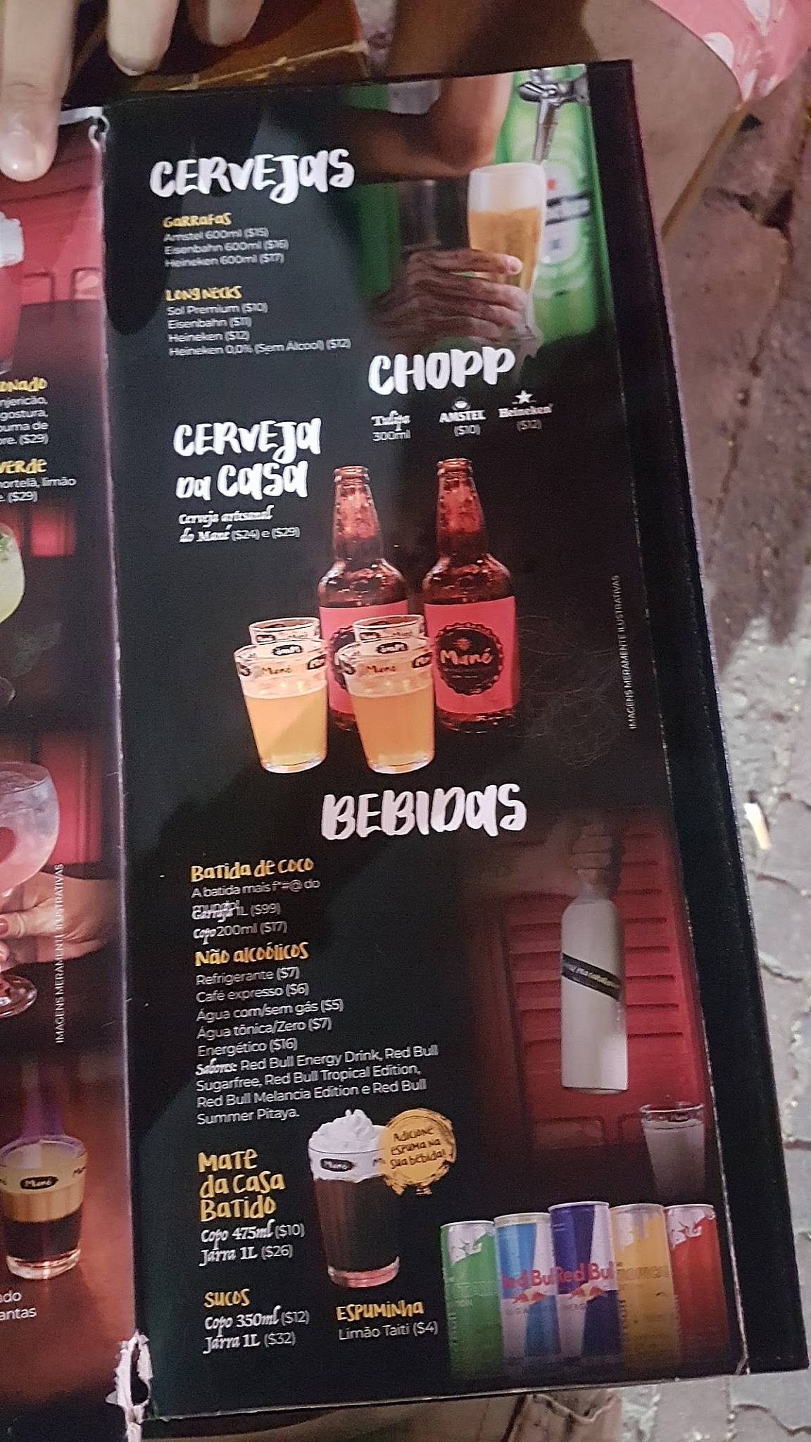 Mané Ipanema cardápio