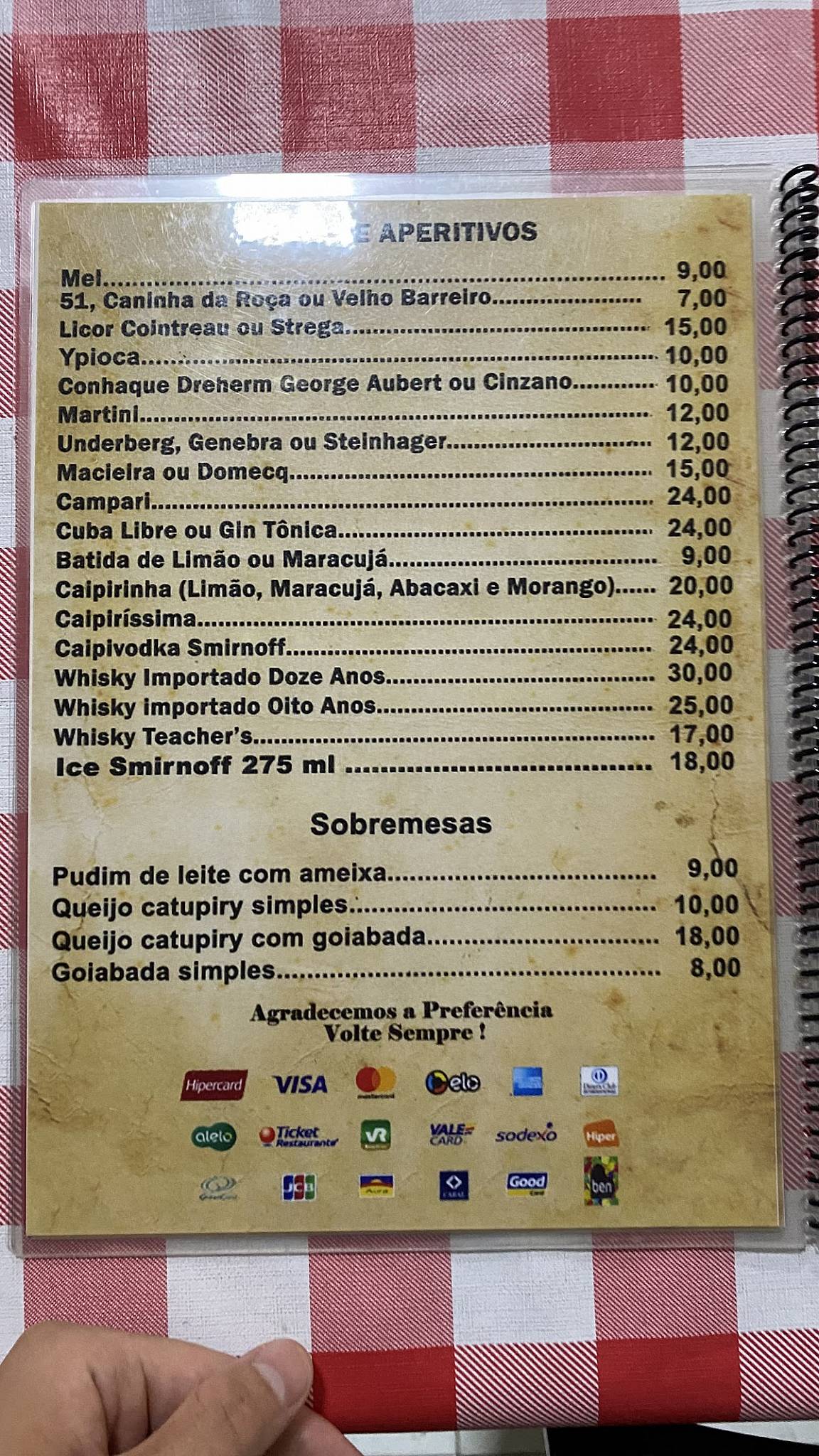 O Rei dos Frangos Marítimos - (Beco das Sardinhas) cardápio