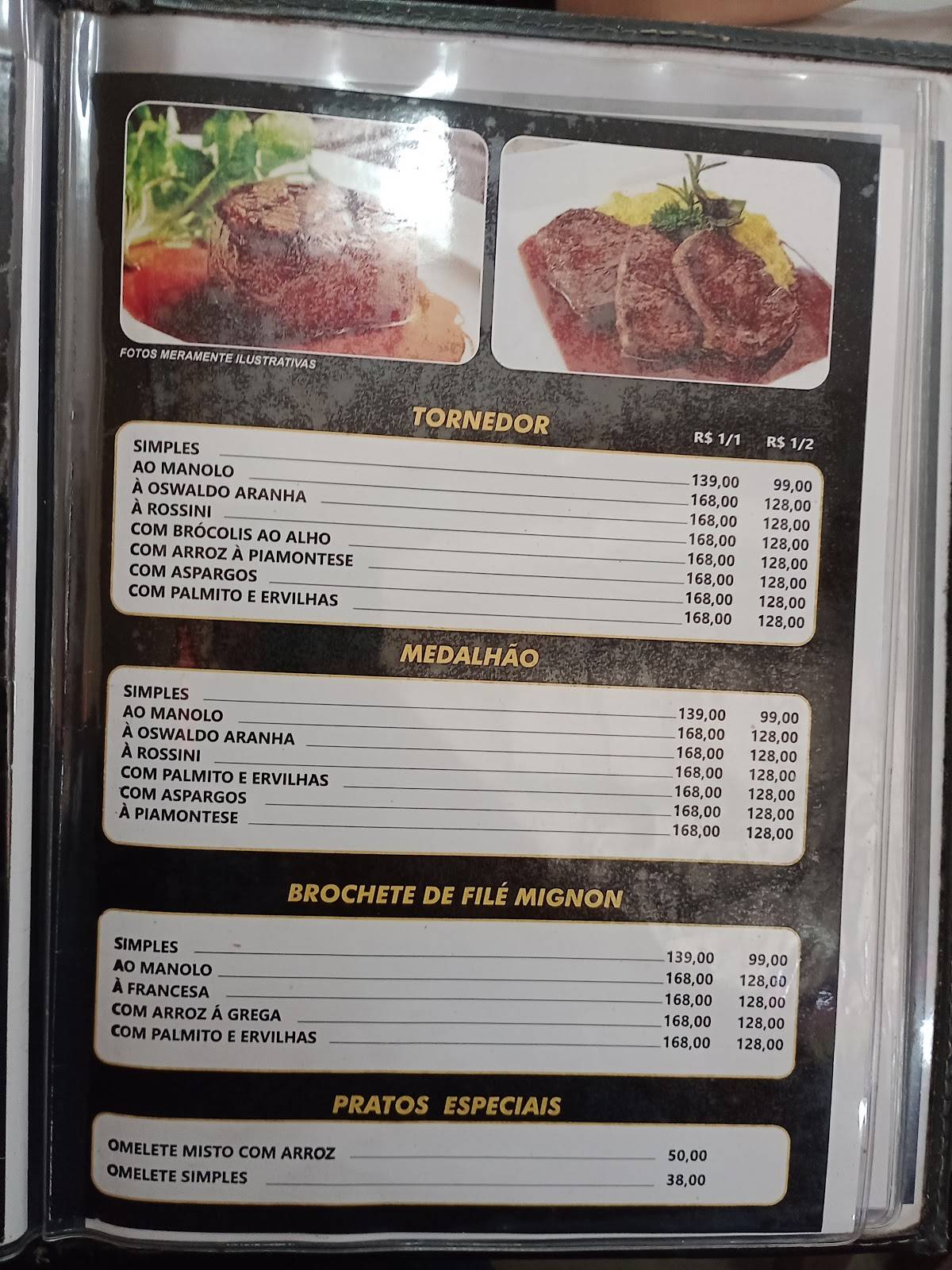 Manolo Bar e Restaurante cardápio