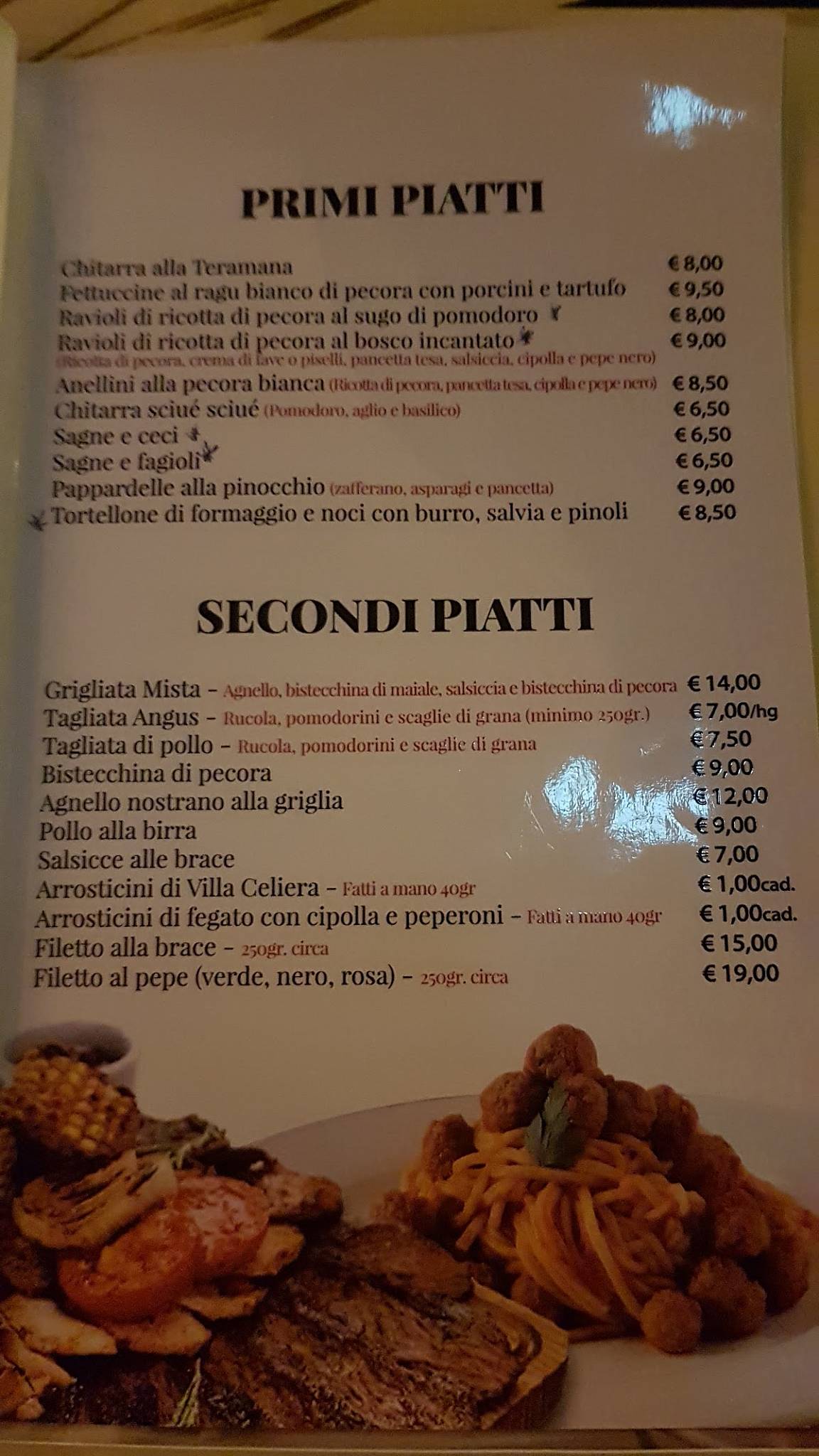 Menu di RistOsteria Mangiafuoco 