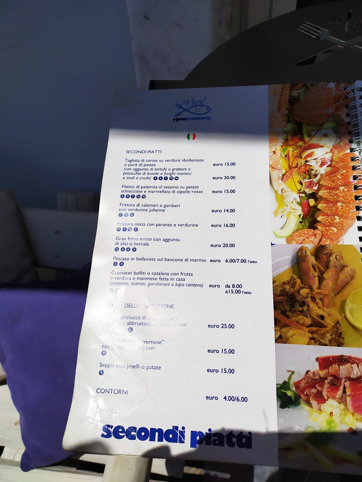 Menu di Ristopescheria da Mery 