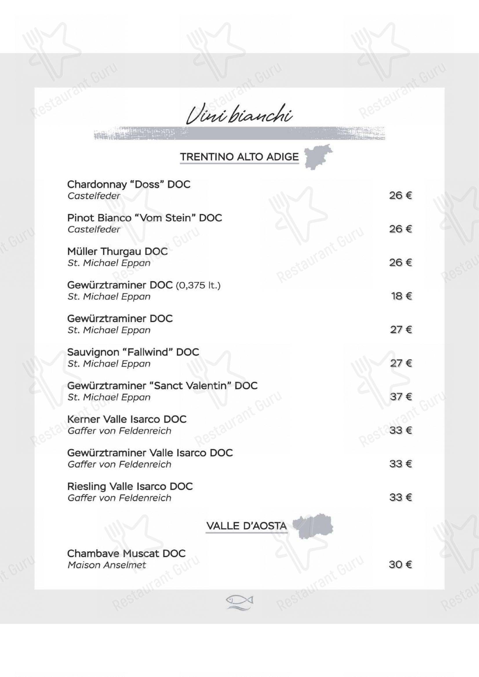 Menu bar per Ristorante Al Moccolo in Rimini