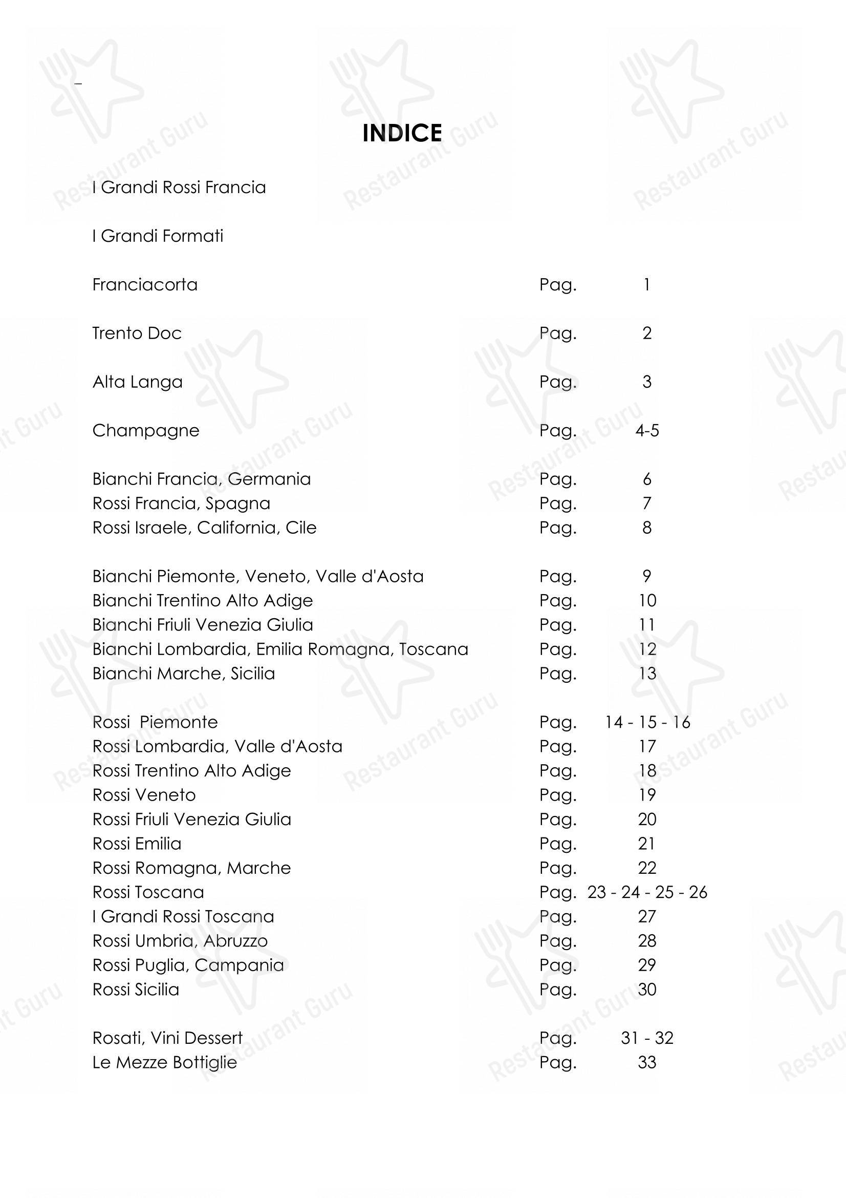 Ristorante Cocchi in Parma - Основное меню