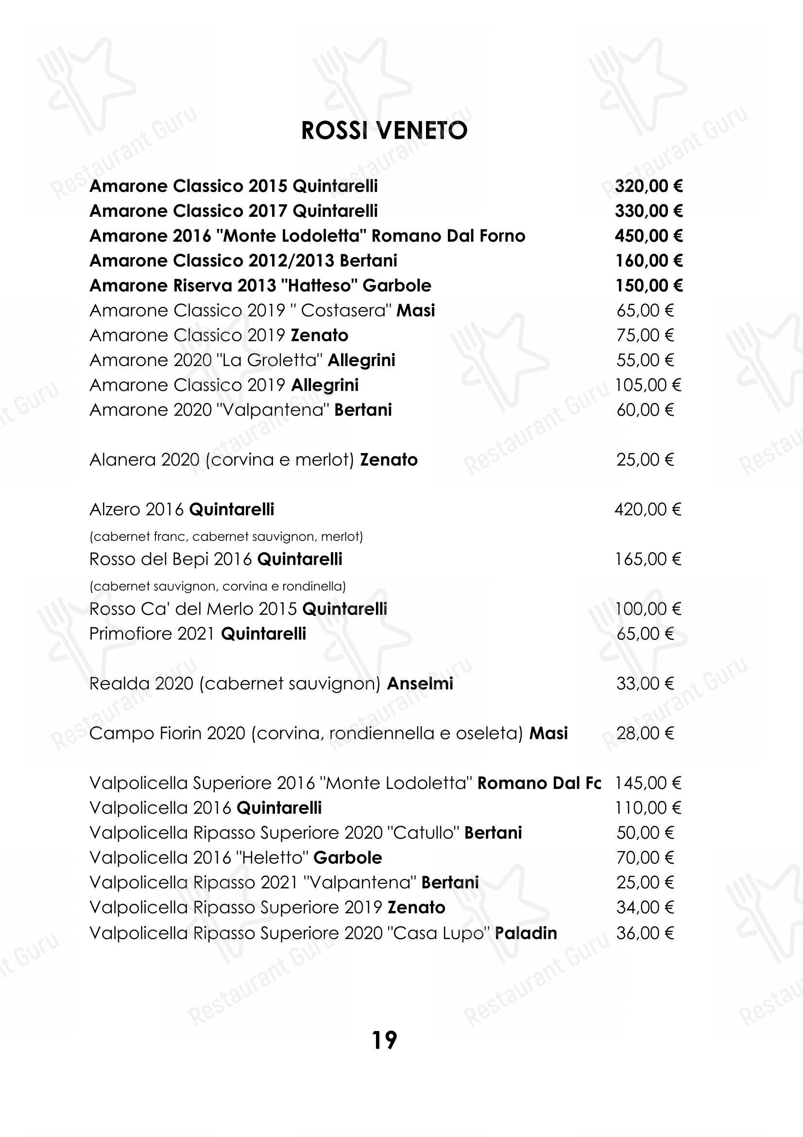 Основное меню per Ristorante Cocchi pub & bar