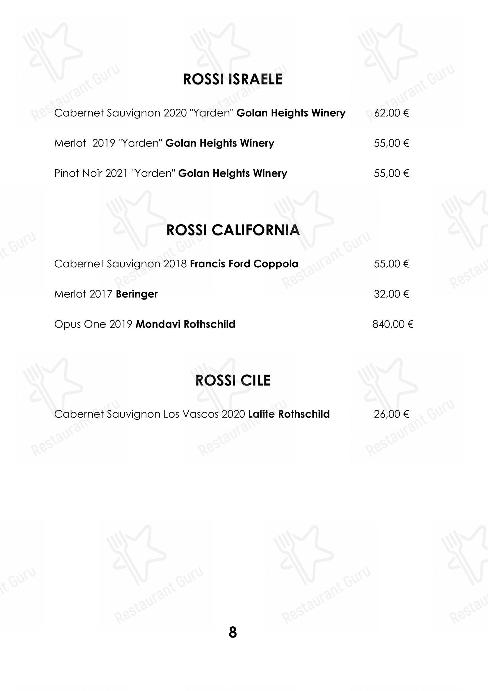 Основное меню per Ristorante Cocchi pub & bar