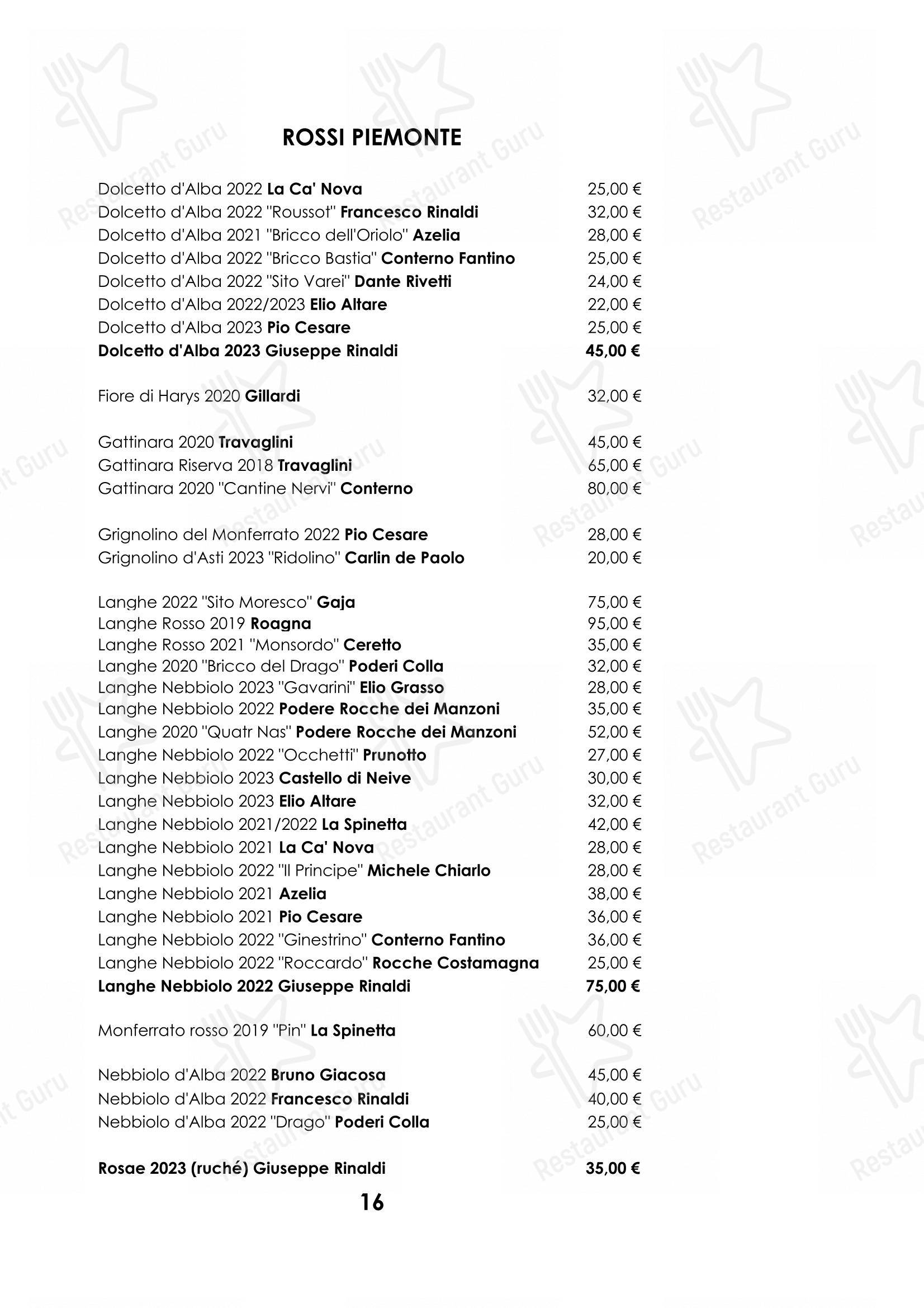 Основное меню per Ristorante Cocchi in Parma