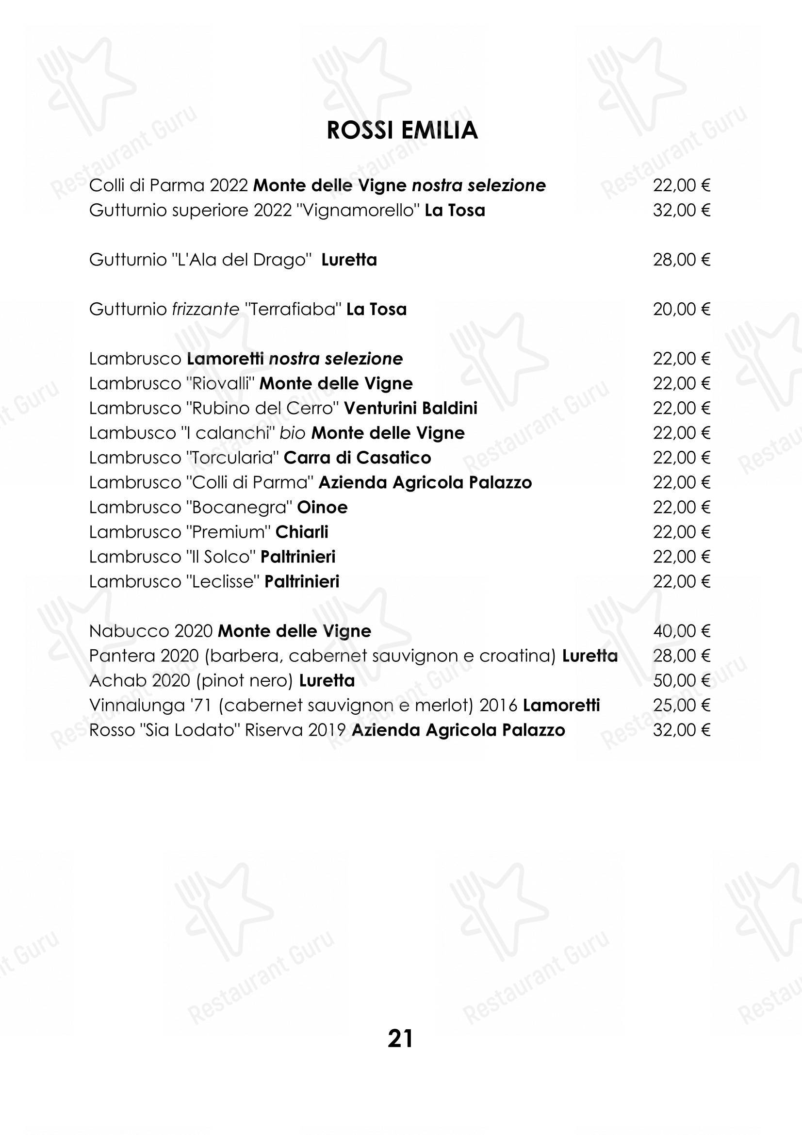 Основное меню per Ristorante Cocchi pub & bar