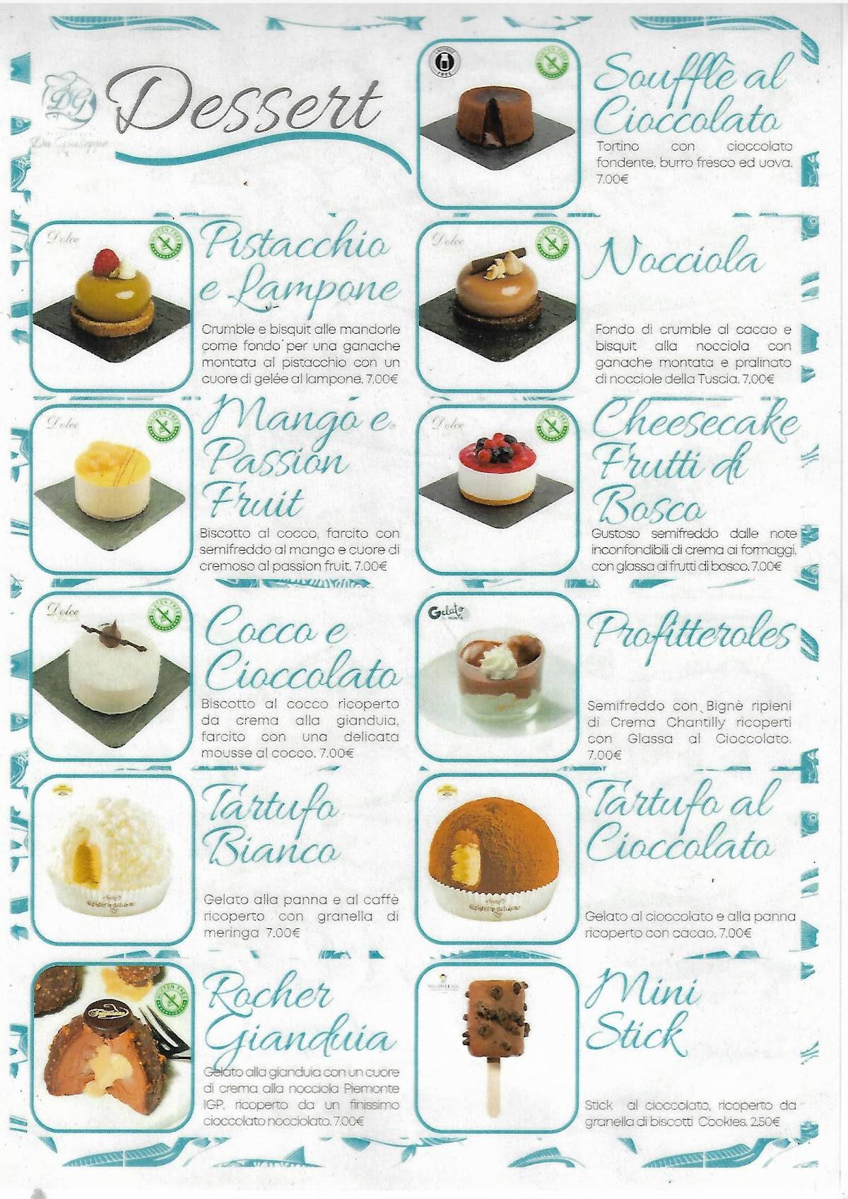 Menu di Ristorante Da Giuseppe 