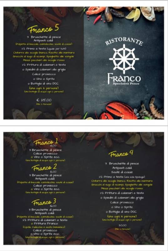 Menu di Ristorante Franco 