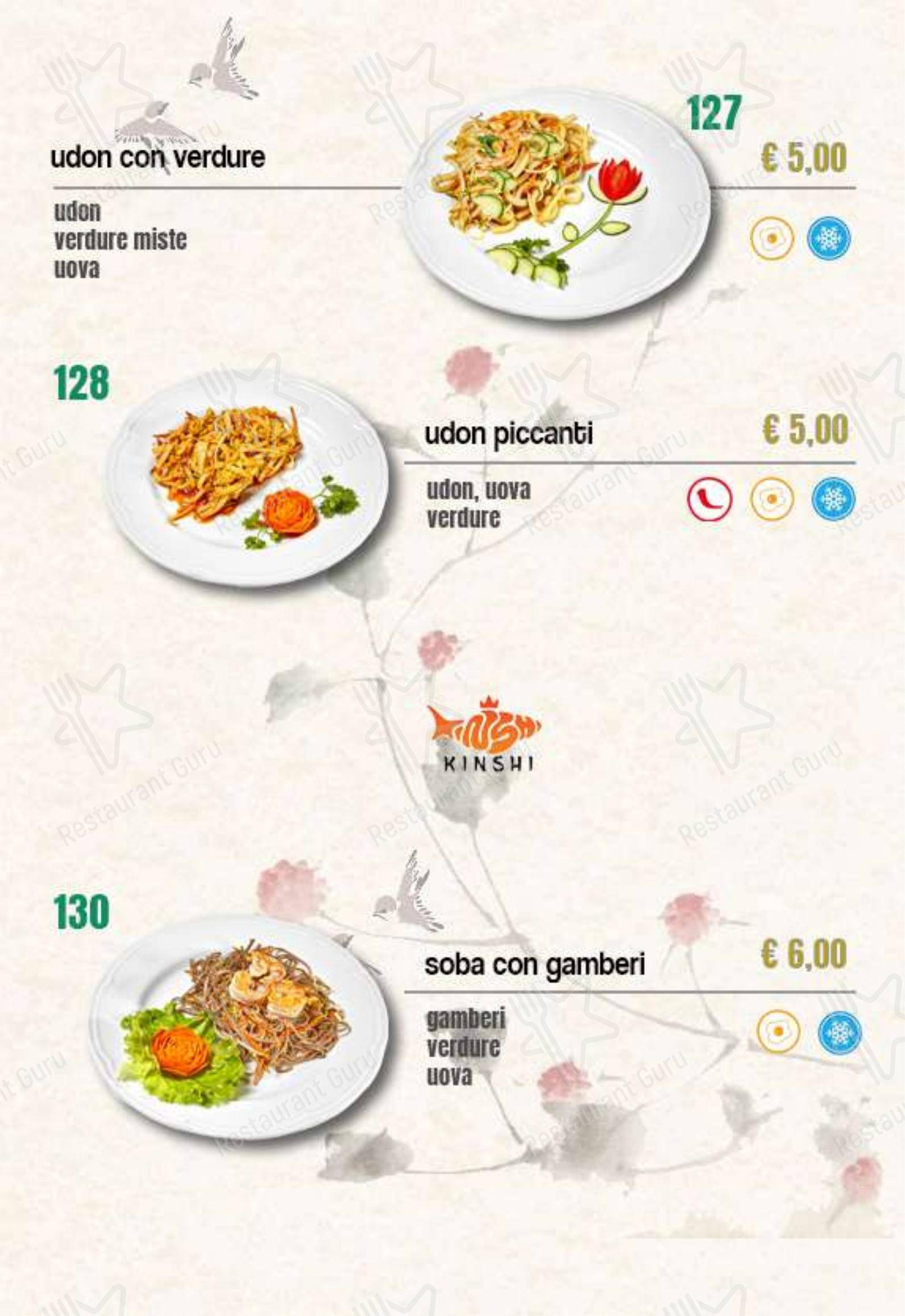 Menu di Ristorante Giapponese Kinshi - Menu