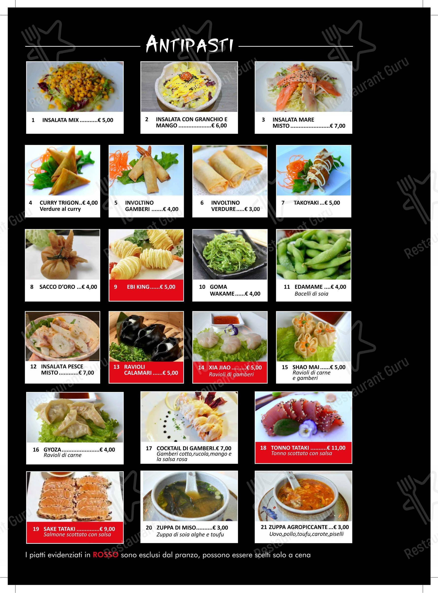 Menu di Ristorante Giapponese Sakura - Menu