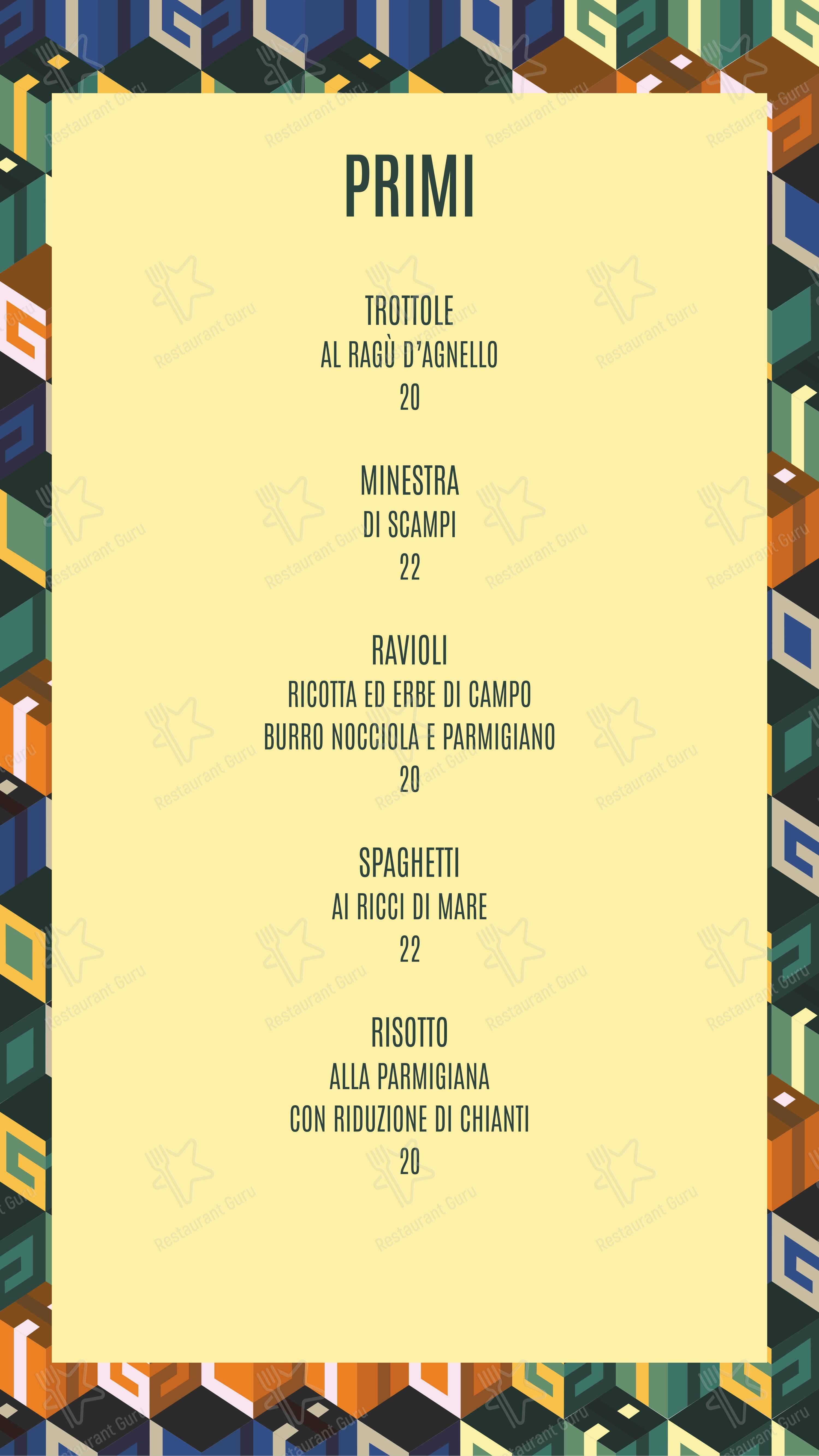 Menu di Ristorante Giglio - Menu