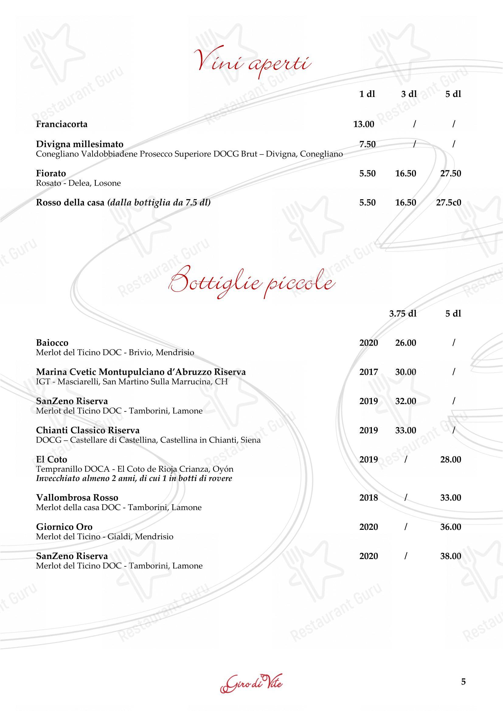 Основное меню per Ristorante Grotto Serta ristorante