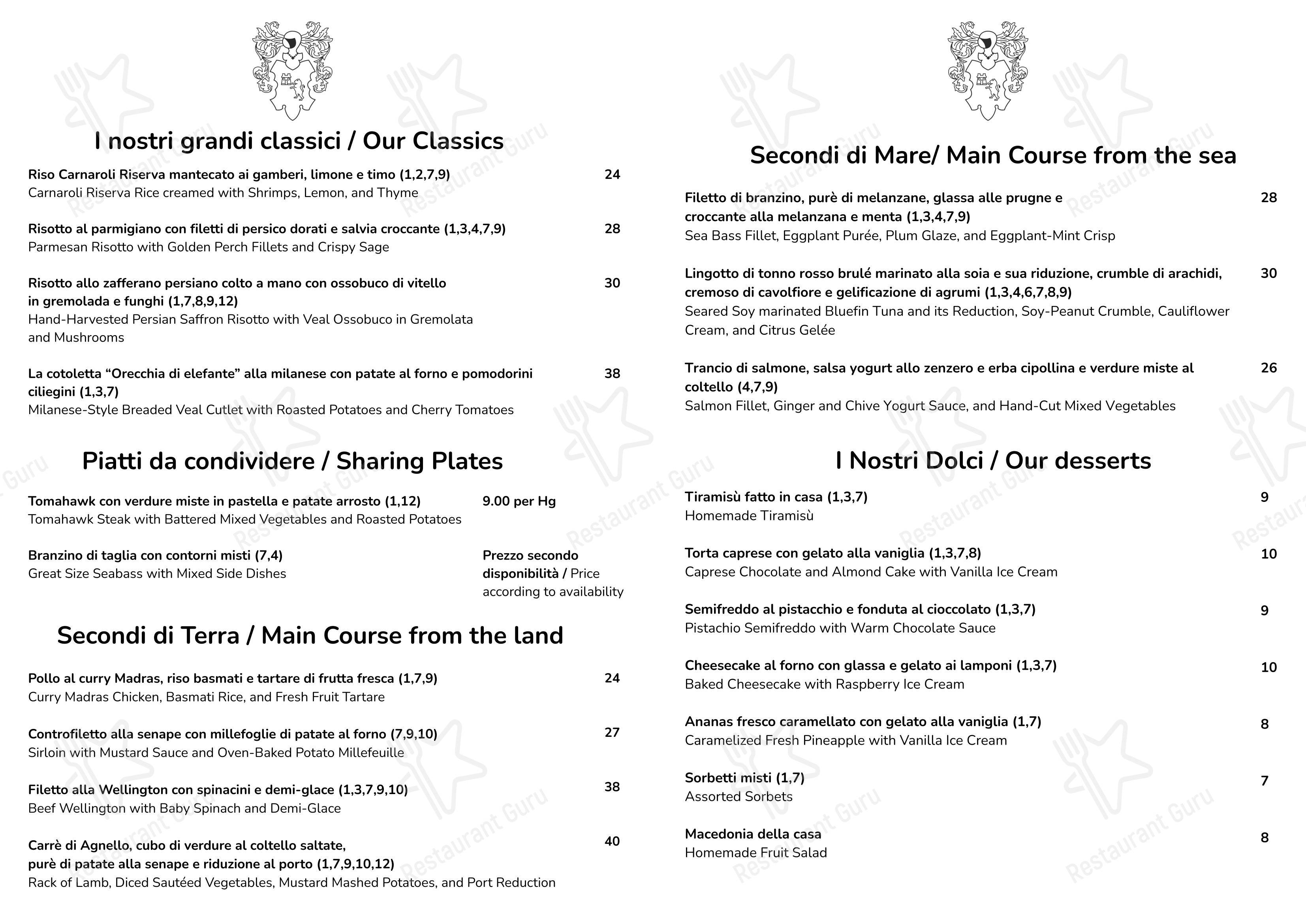 Menu per Ristorante Imbarcadero 1892 Como ristorante