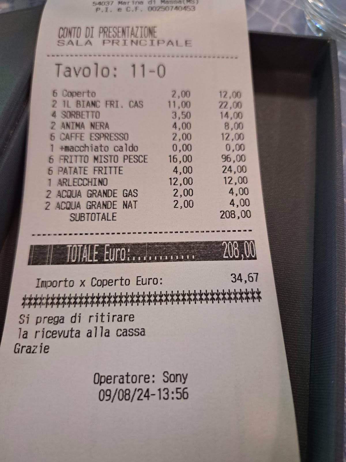 Menu di Ristorante La Carretta 