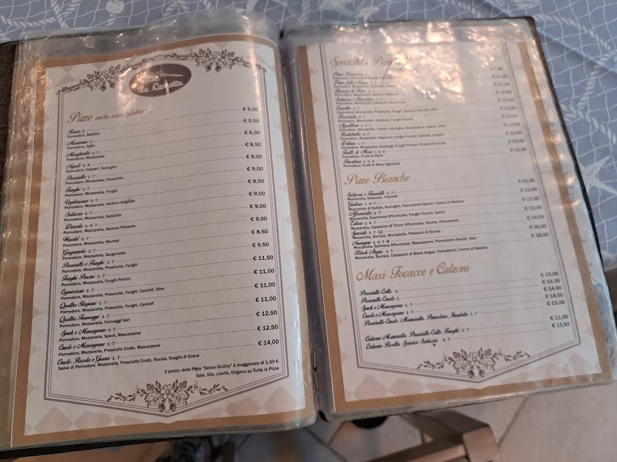 Menu di Ristorante La Carretta 
