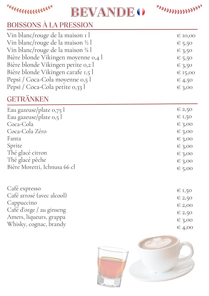 Menu di Ristorante Pizzeria Annette 