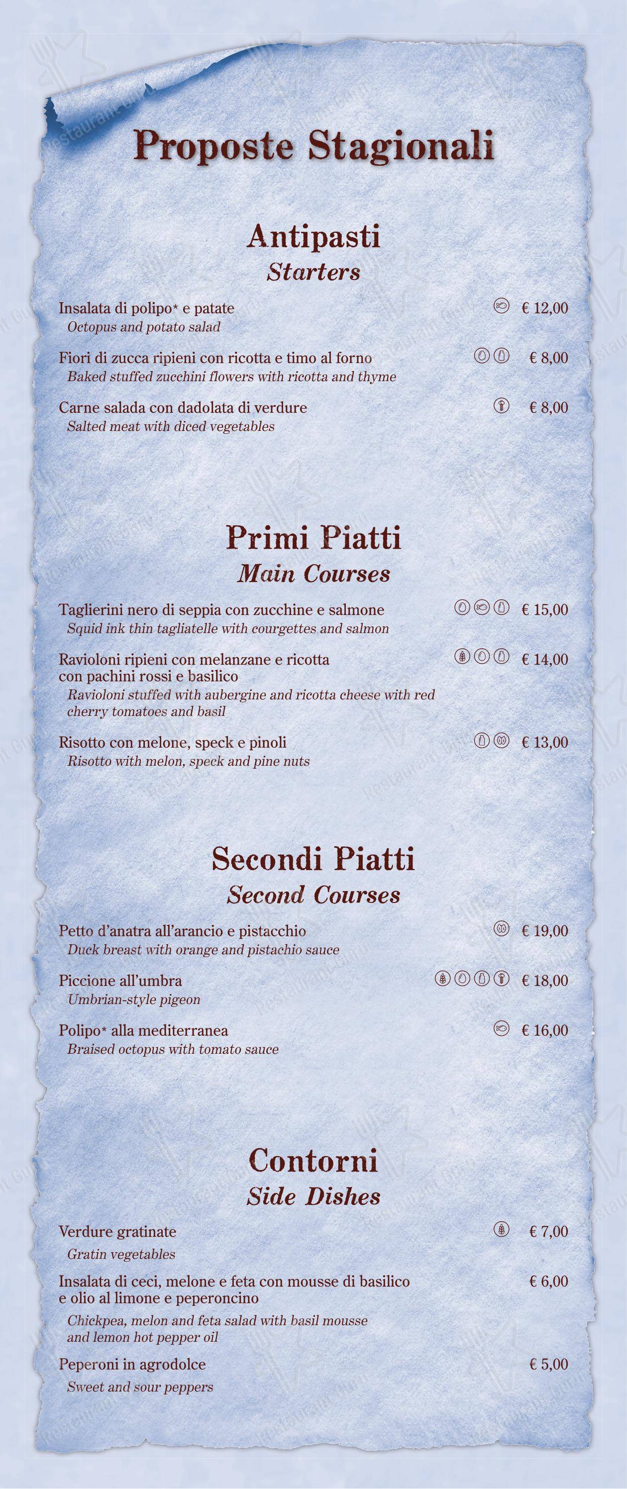 Menu di Ristorante Pizzeria Il Menestrello - Menu
