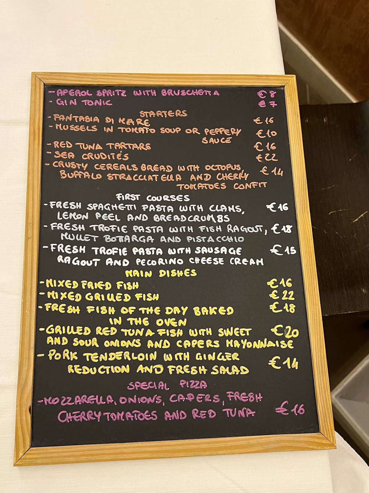 Menu di Ristorante Pizzeria La Contea 