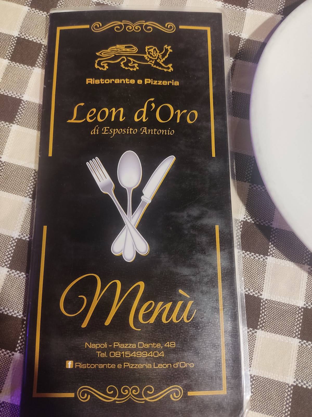 Menu di Ristorante Pizzeria Leon d'Oro 