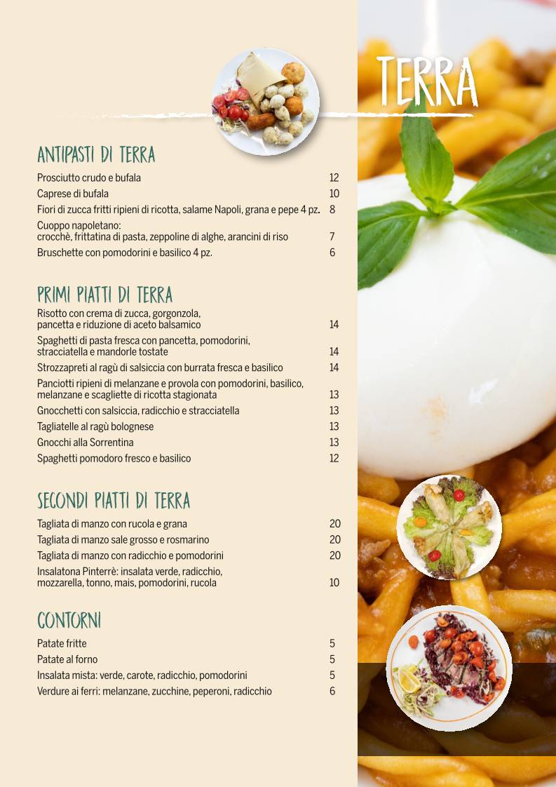 Menu di Pinterrè 