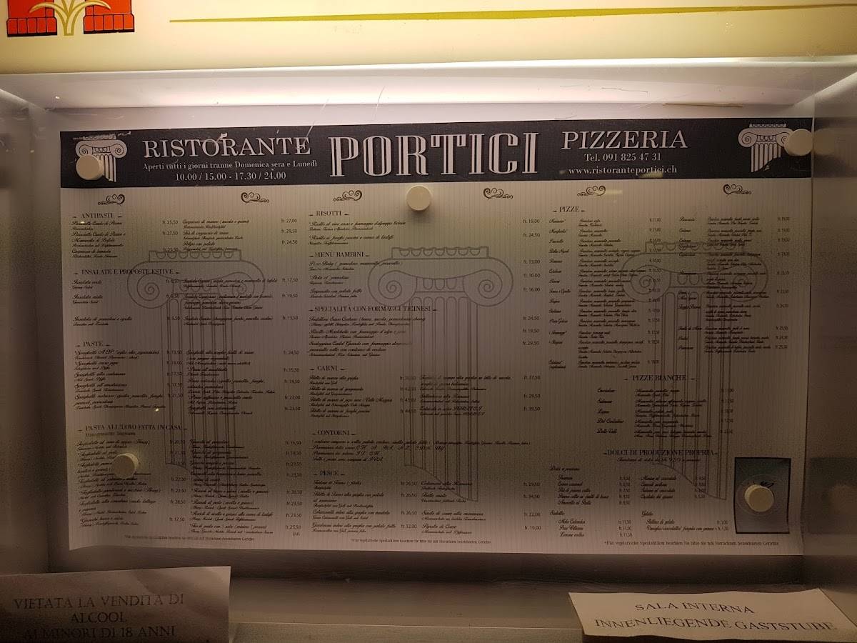 Menu di Ristorante Pizzeria Portici 