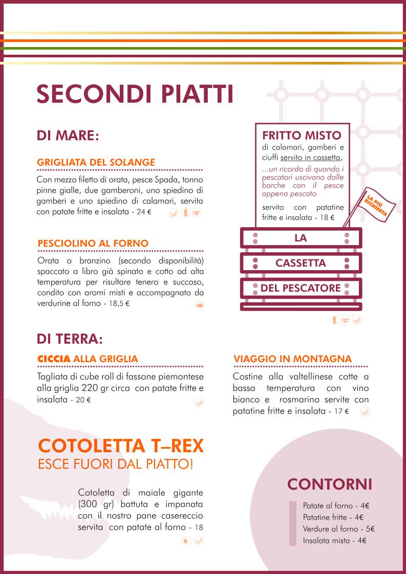 Menu di Ristorante Pizzeria SOLANGE 