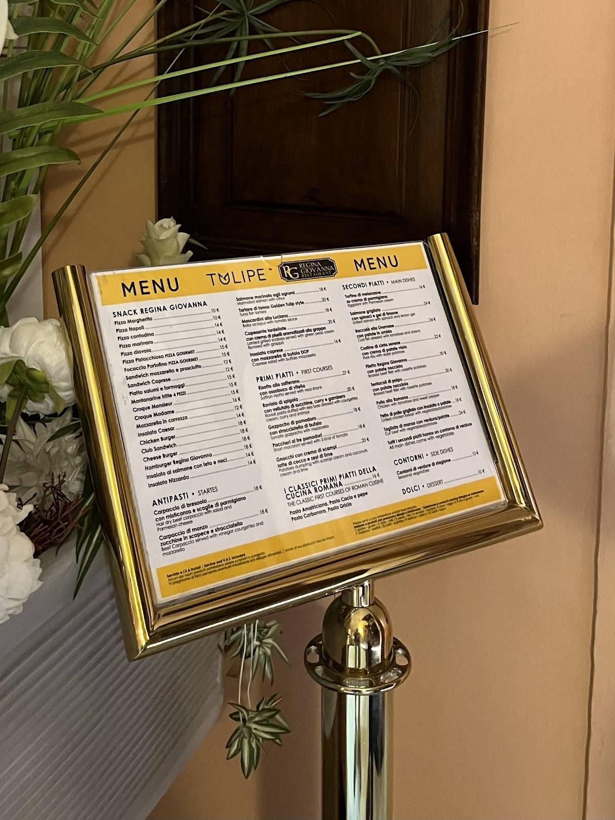 Menu di Ristorante Regina Giovanna 