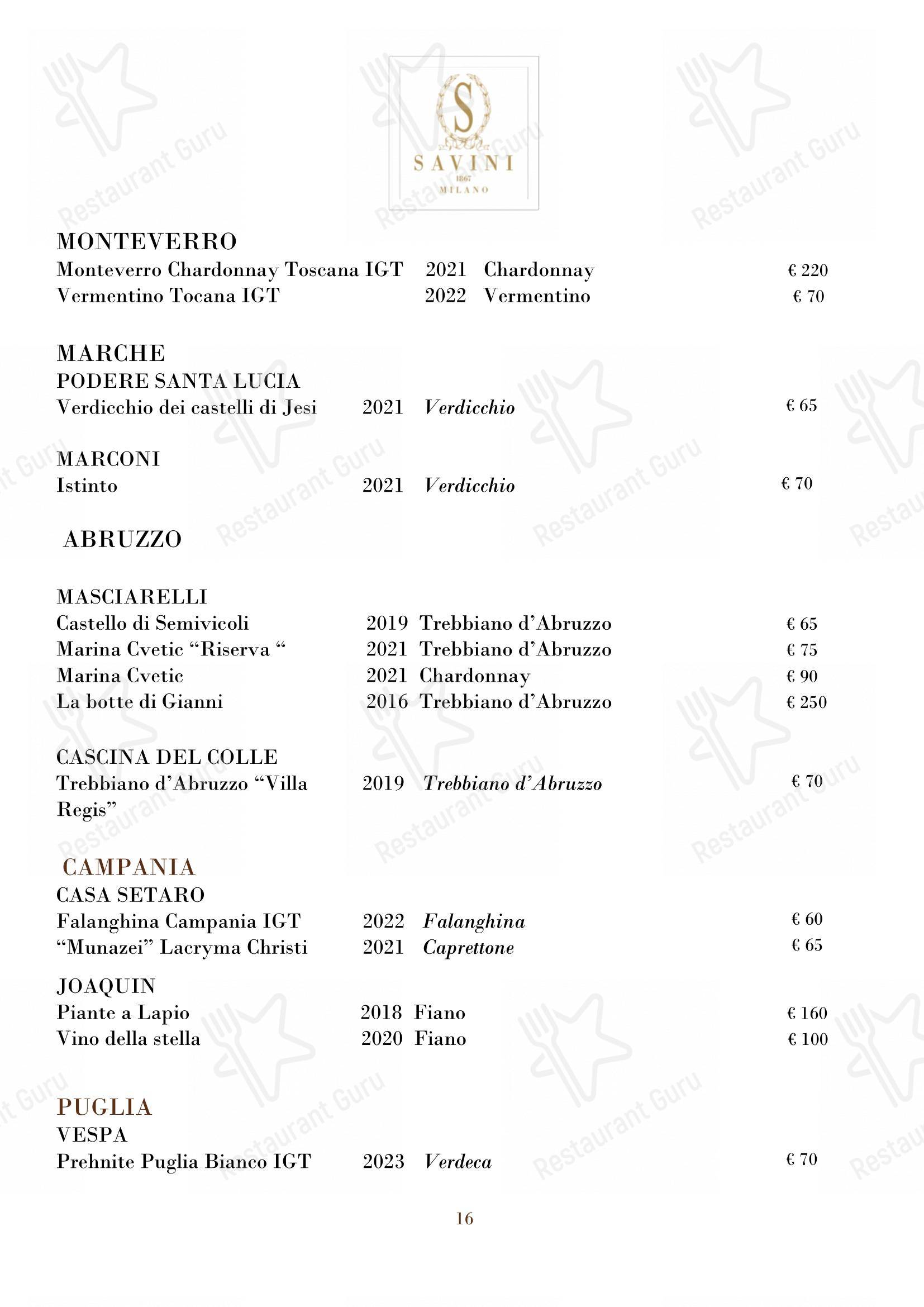Коктейльная карта per Savini 1867 pub & bar