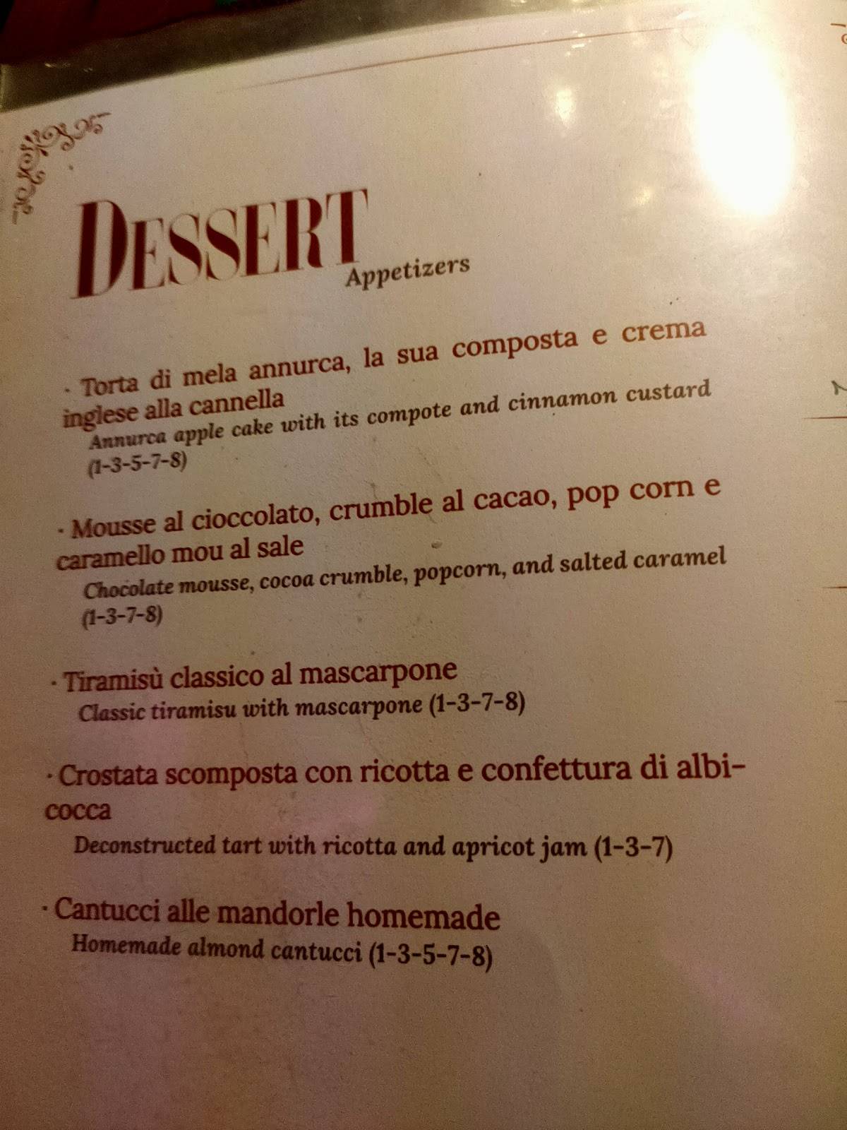 Menu di Ristorante Spinelli Bistrot 