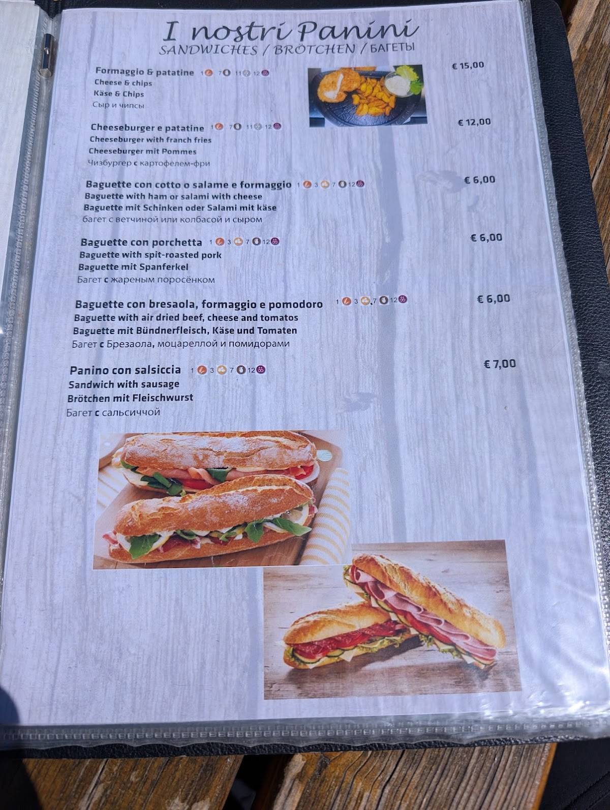 Menu di Ristorante Tea Borch 