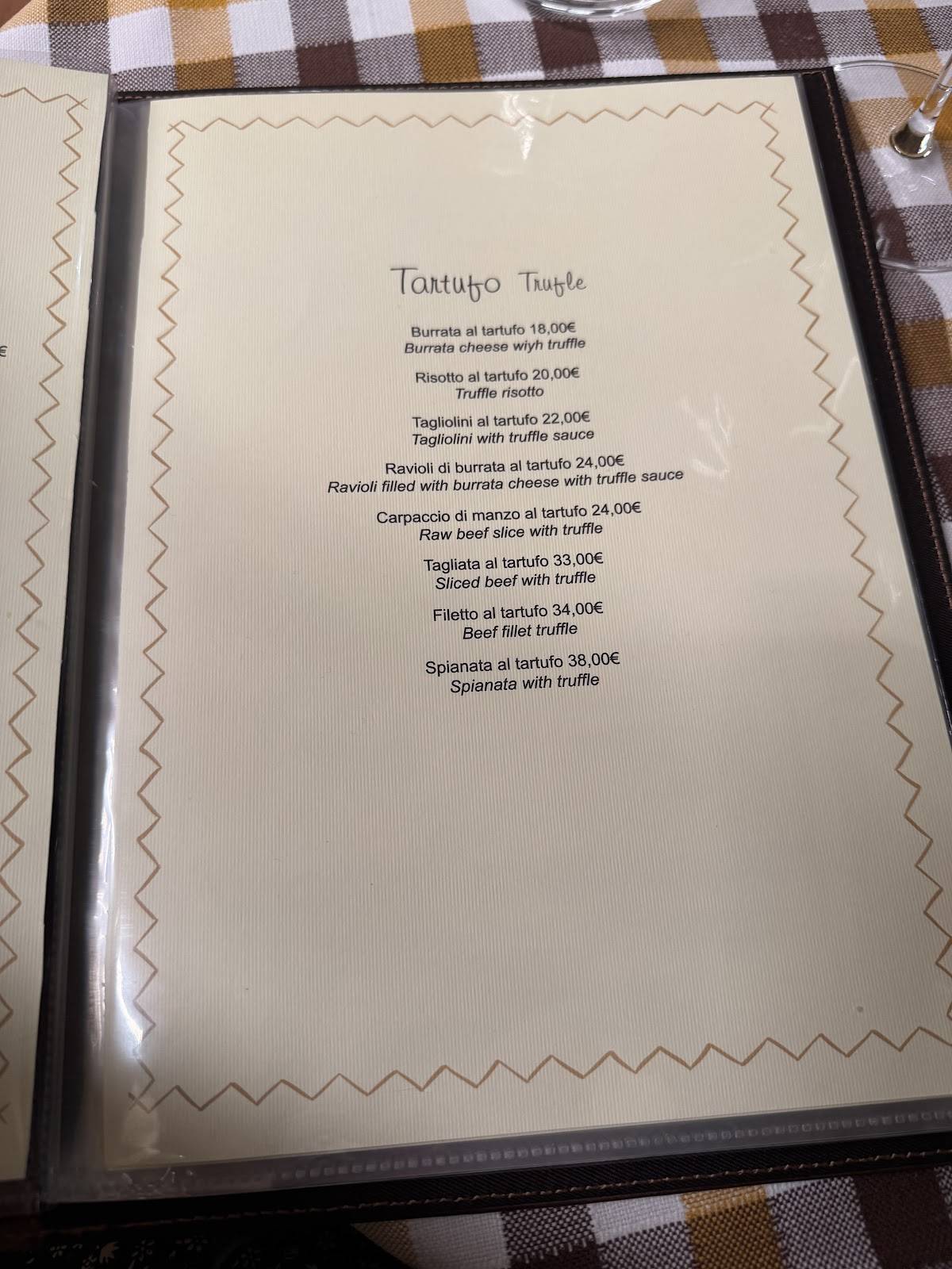 Menu di Ristorante Tre Pepi - Firenze 