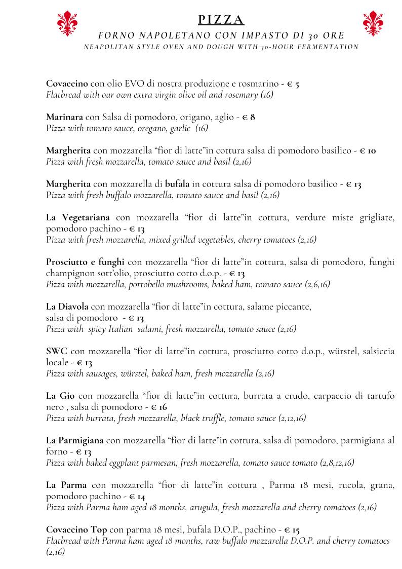 Menu di Ristorante Vincanto 