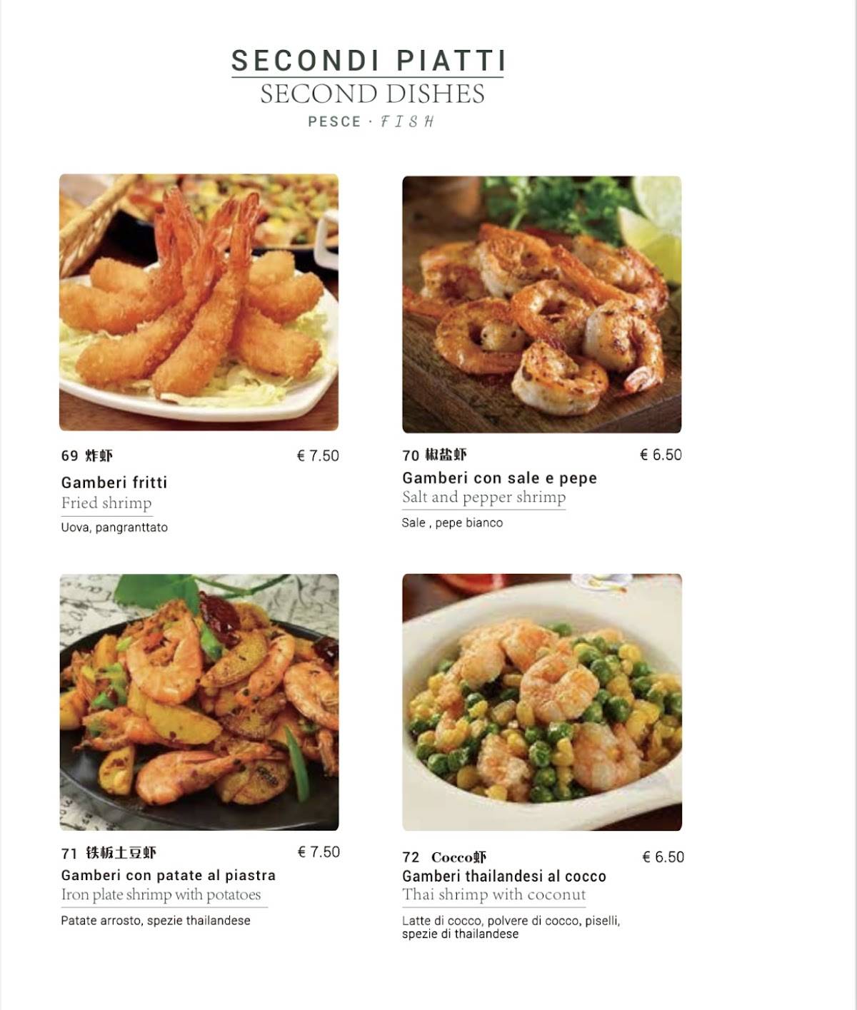 Menu di Ristorante cinese Mix 
