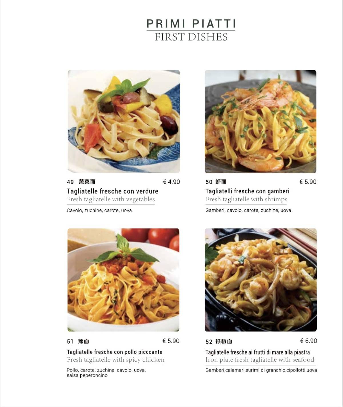Menu di Ristorante cinese Mix 