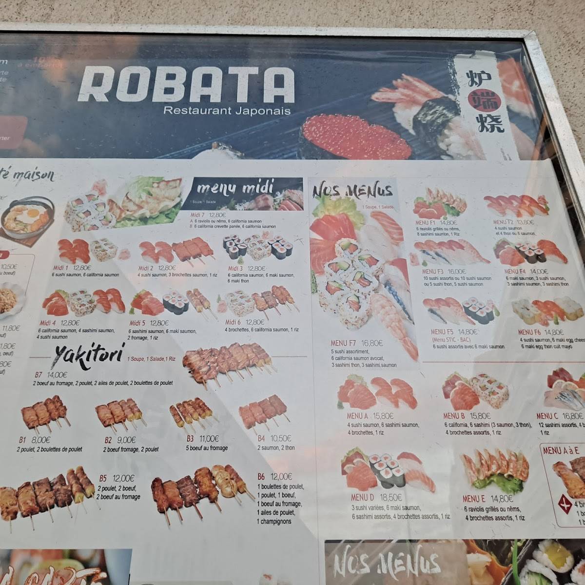 Menu de Robata